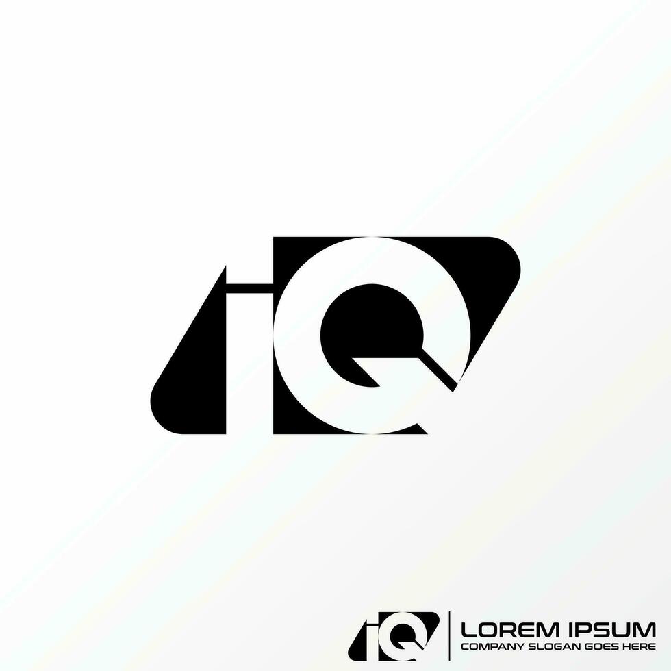 logo diseño gráfico concepto creativo prima gratis vector valores letra iq o qi fuente negativo espacio paralelogramo. relacionado a tipografía inicial tecnología