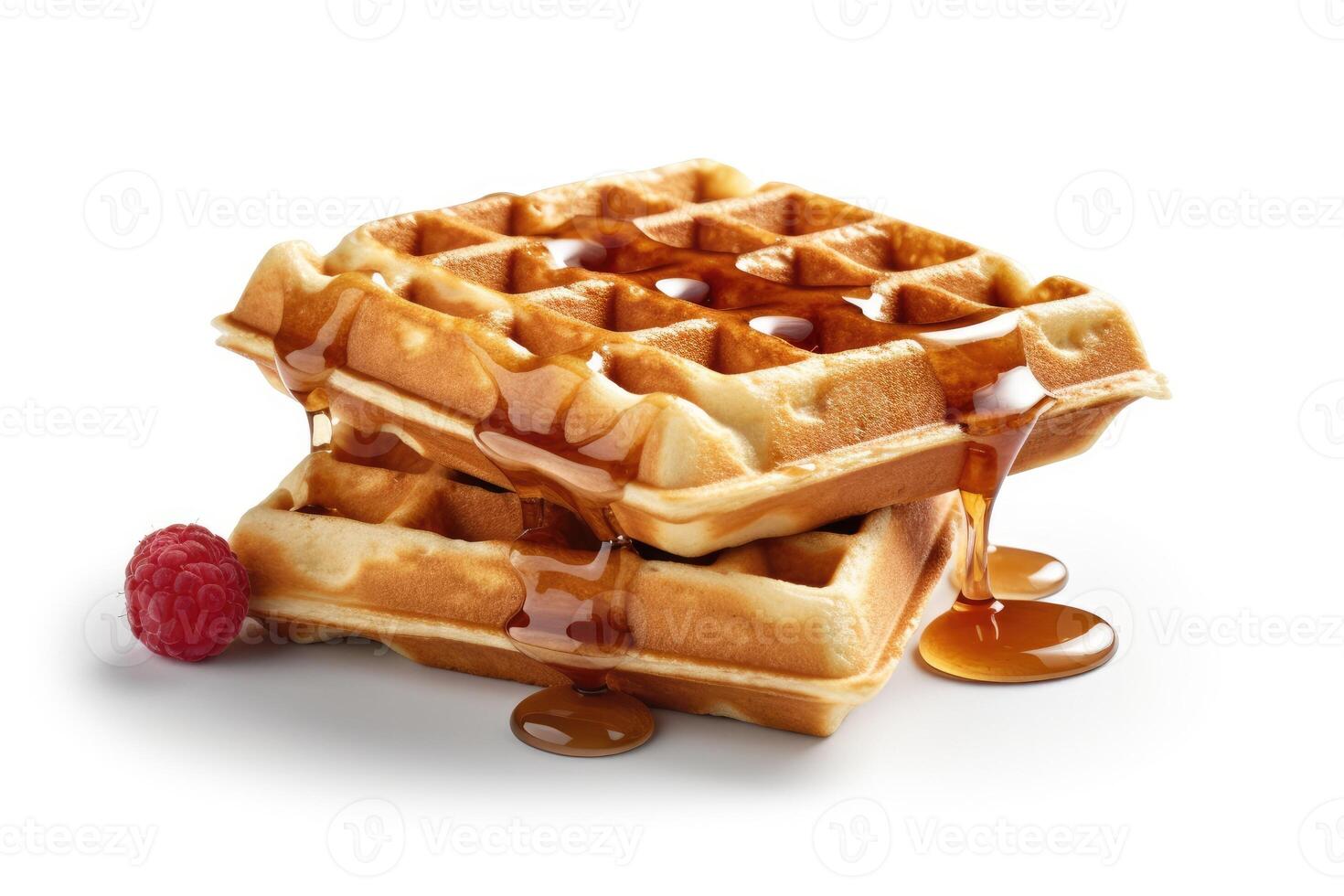 stock photo of waffles food photography studio light AI Generated