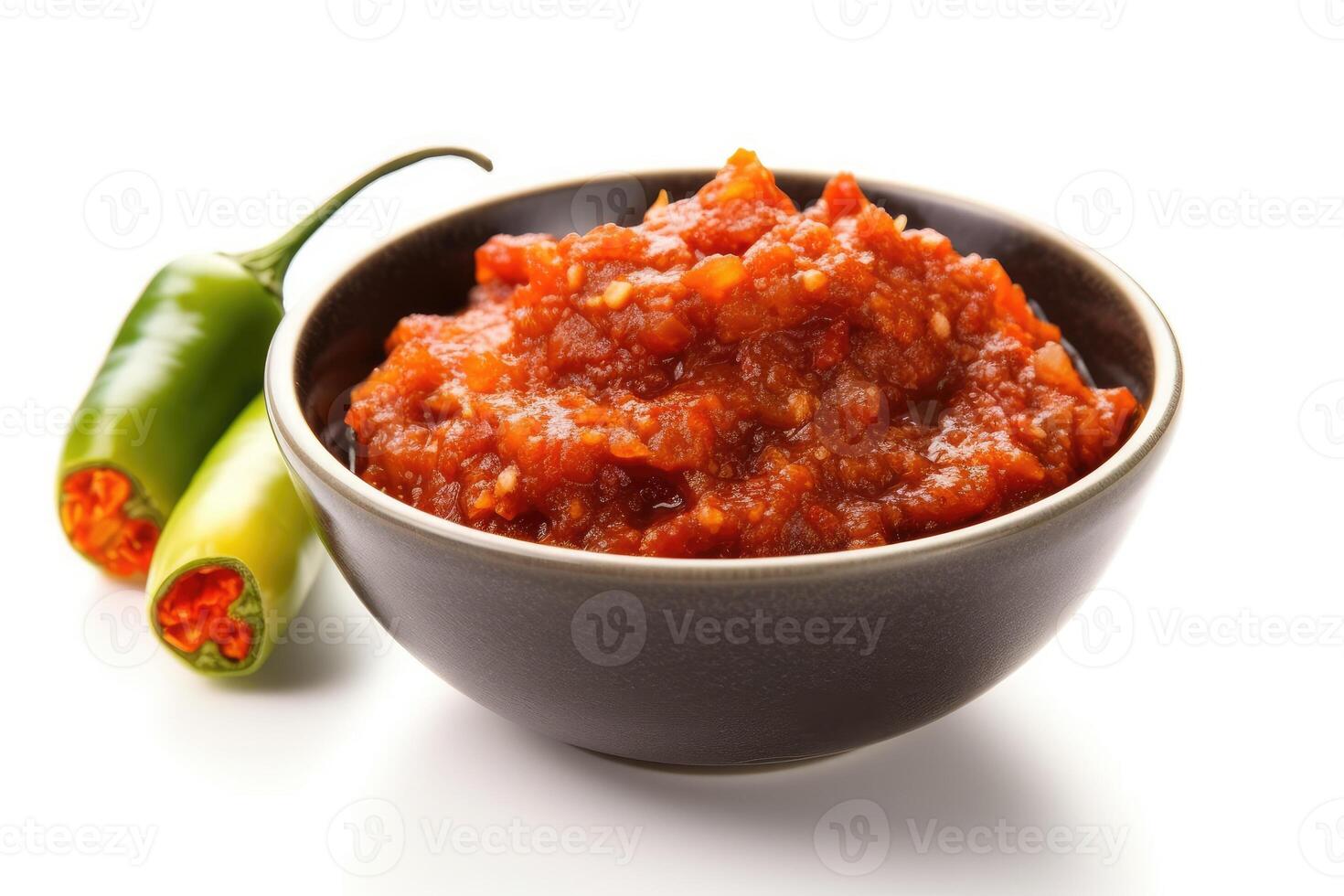 stock photo of sambal food photography isolated white background
