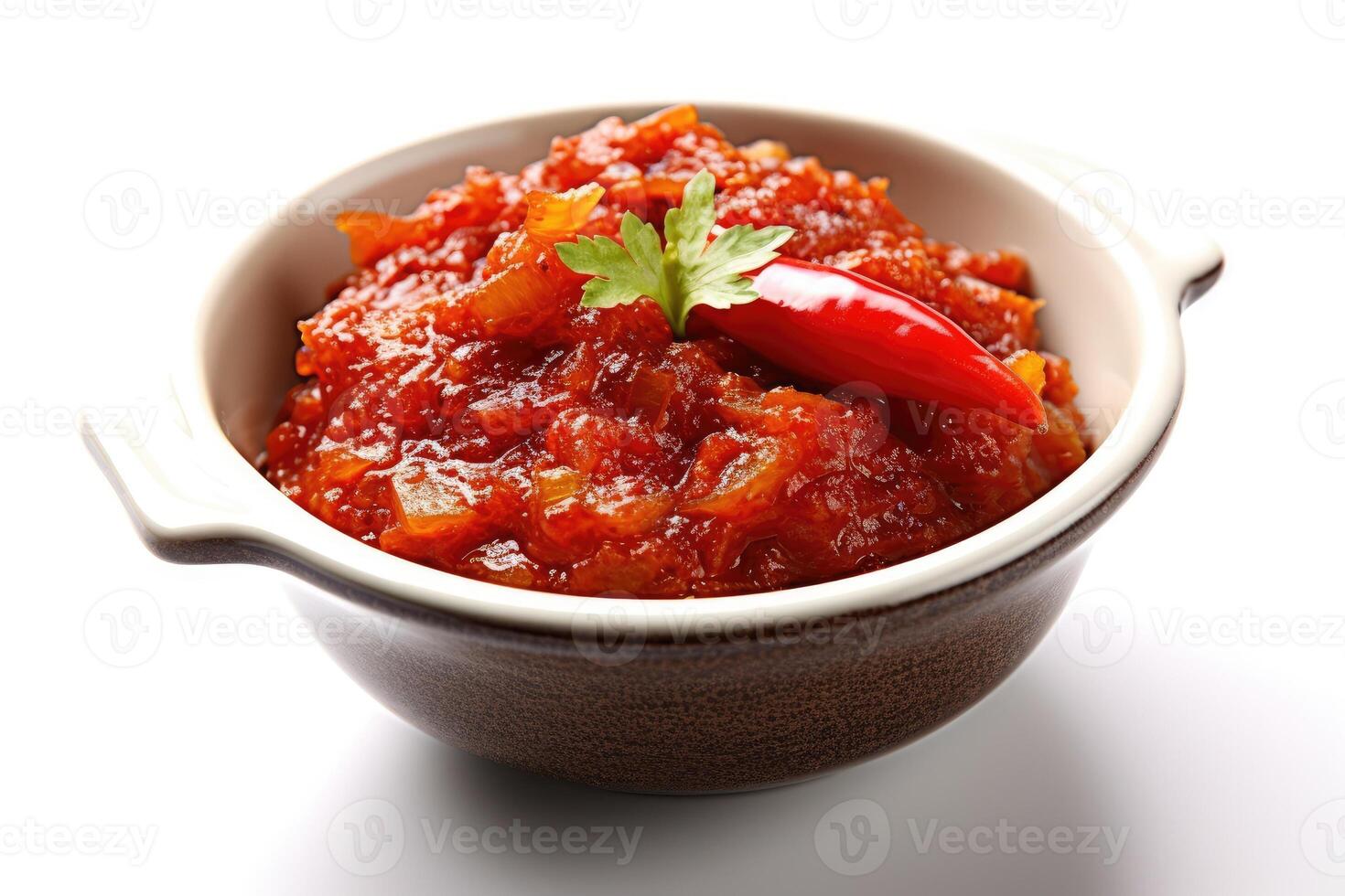 stock photo of sambal food photography isolated white background
