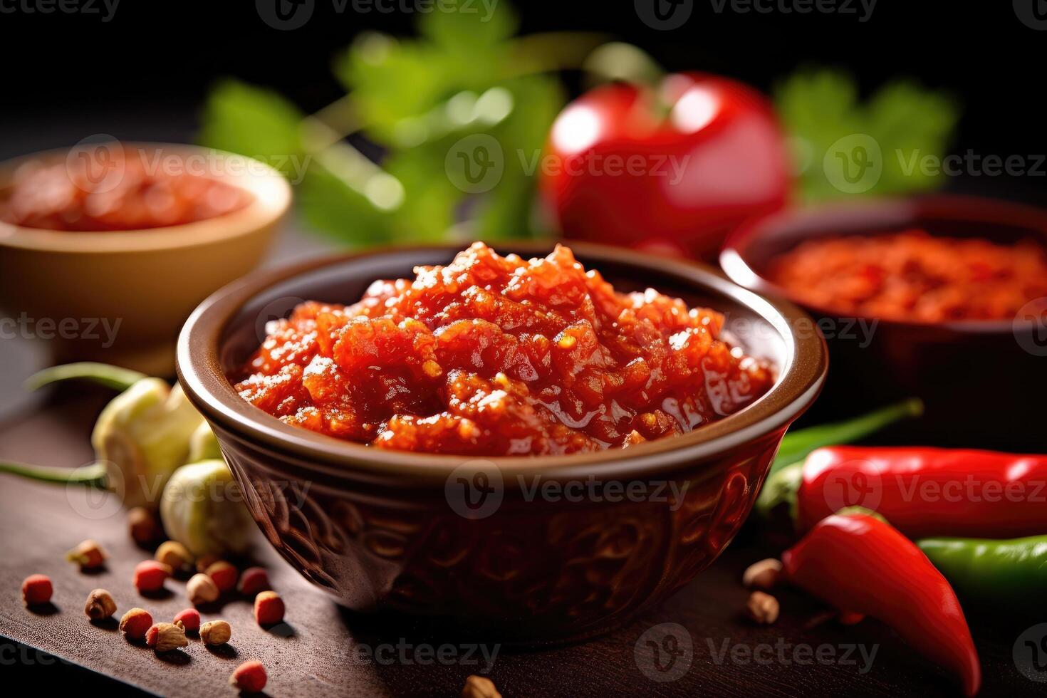 valores foto de sambal comida fotografía ai generado