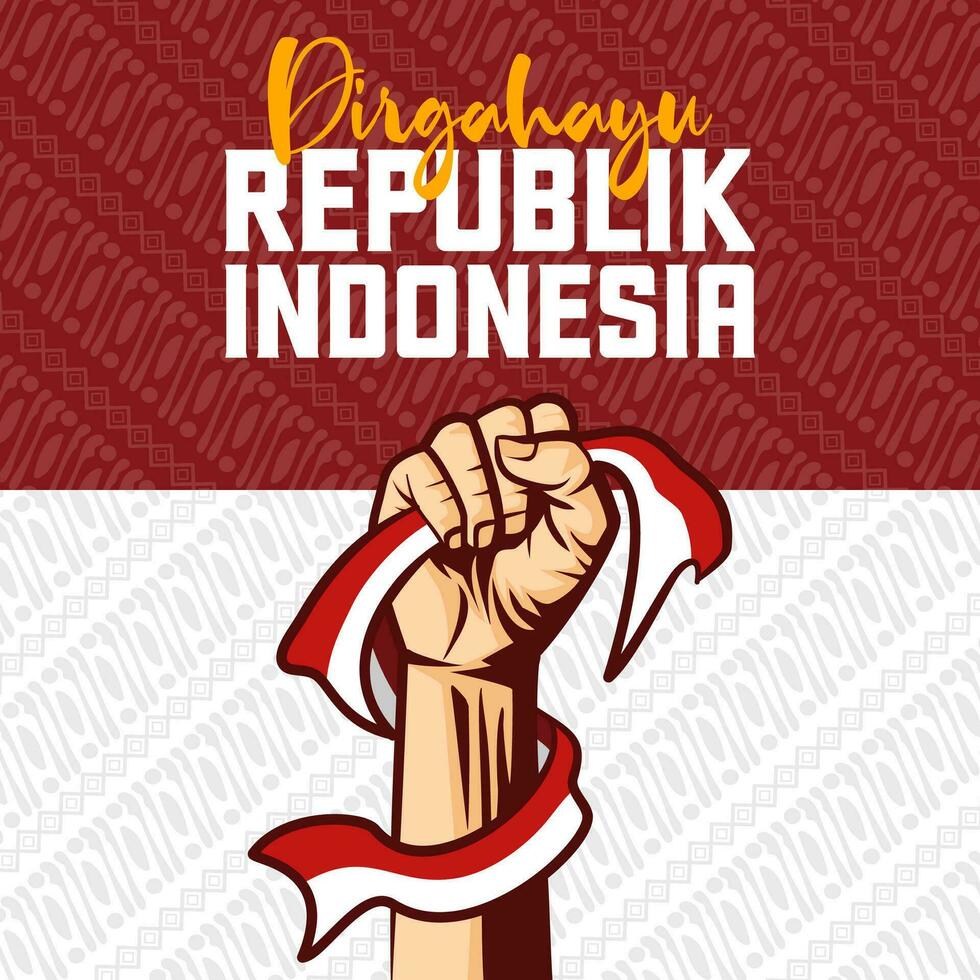 dia de la independencia de indonesia vector