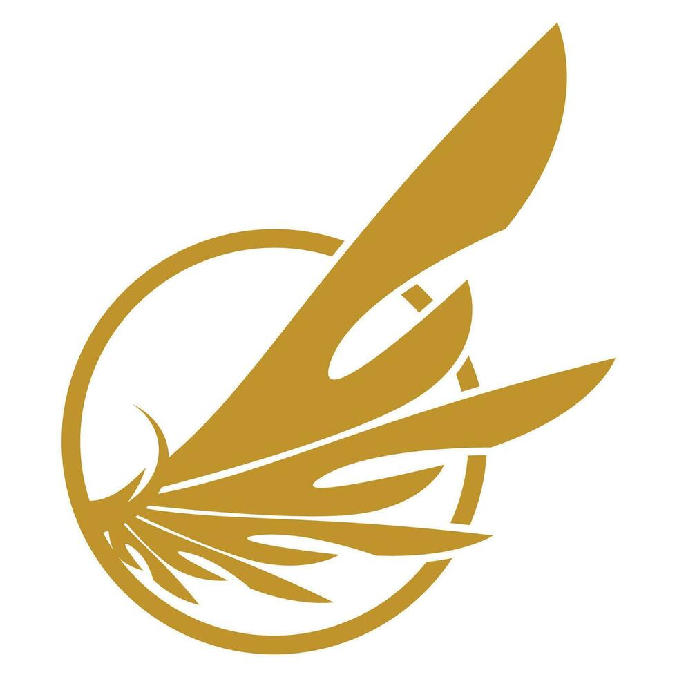 Flying wings logo illustration. vector