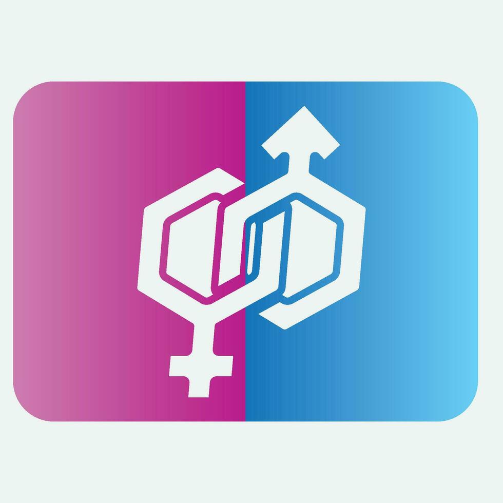 male and female gender logos vector