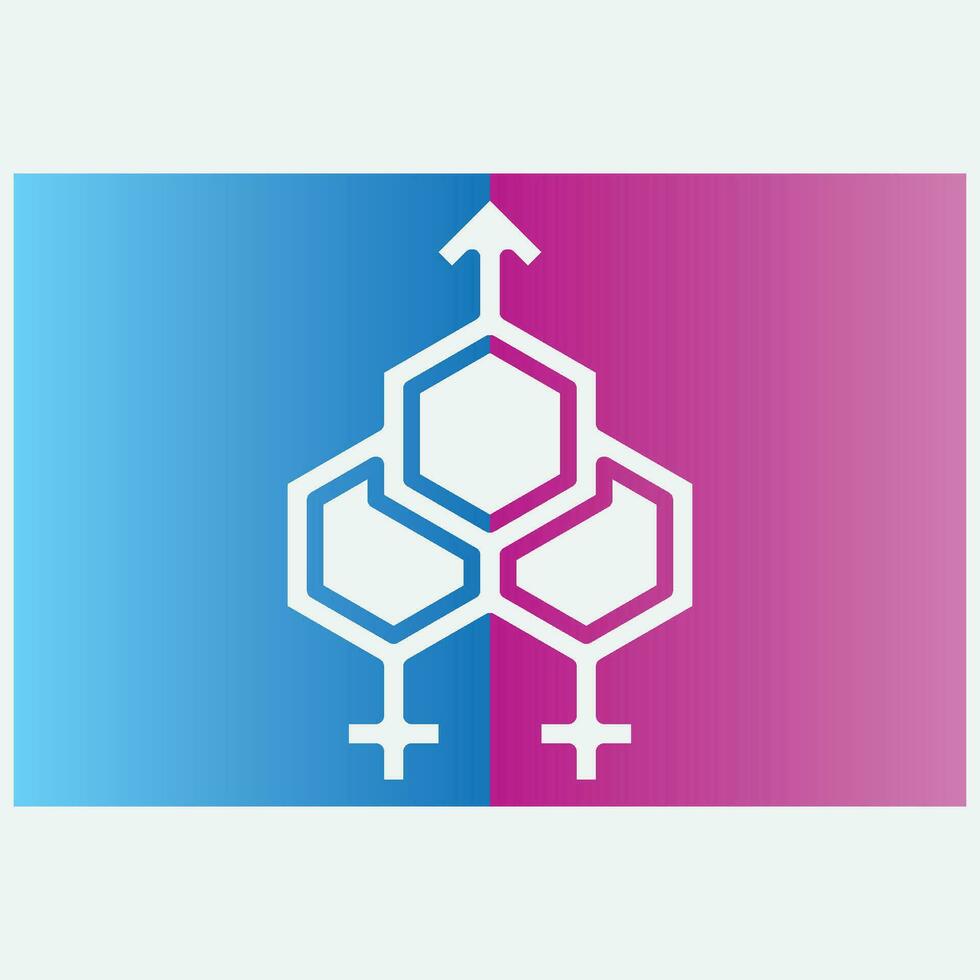 diagonal icon logo gender vector