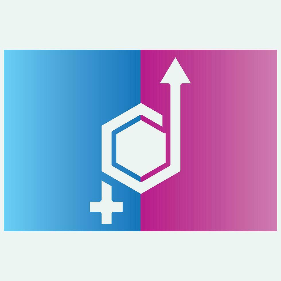 diagonal icon logo gender vector