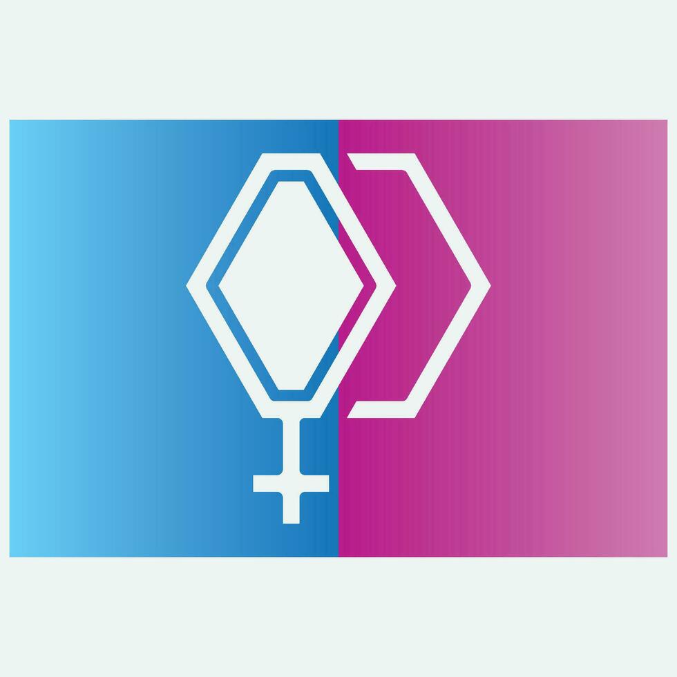 diagonal icon logo gender vector