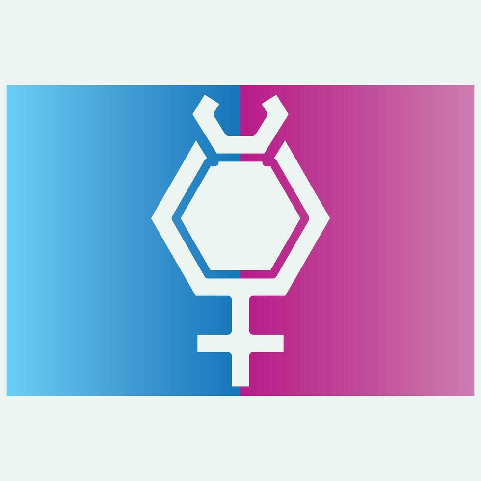 diagonal icon logo gender vector