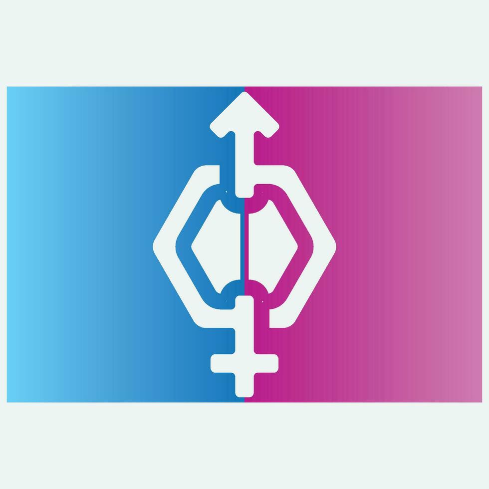 diagonal icon logo gender vector