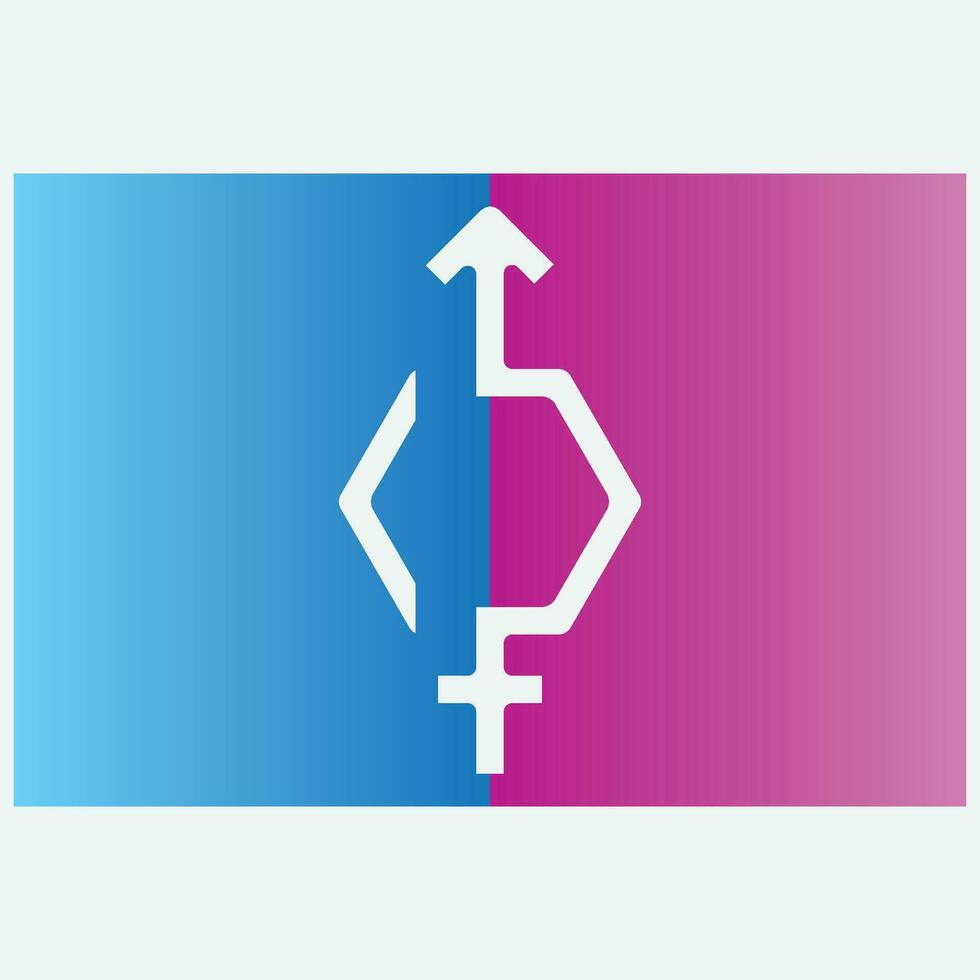 diagonal icon logo gender vector