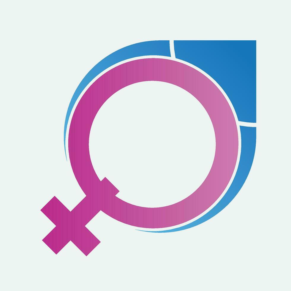 male and female gender logos vector