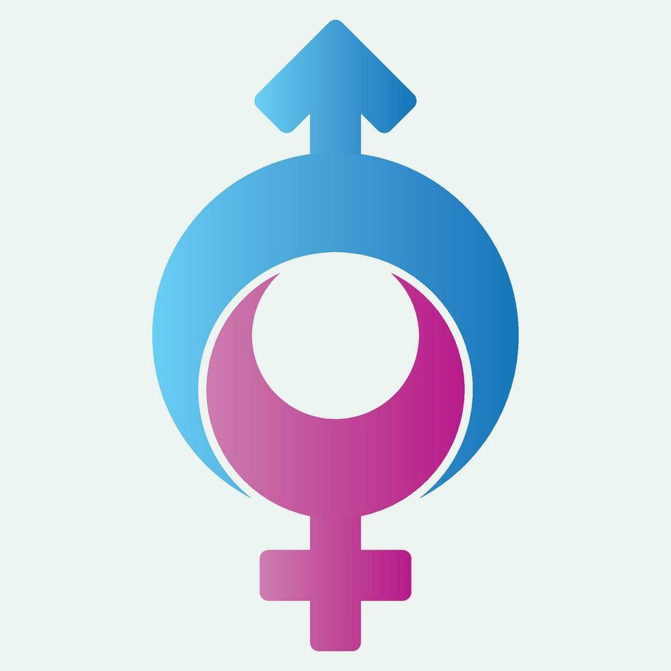 male and female gender logos vector