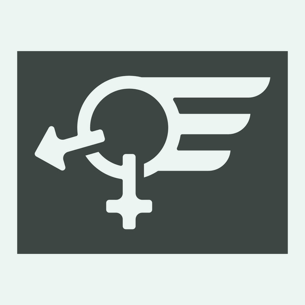 male and female gender logos vector