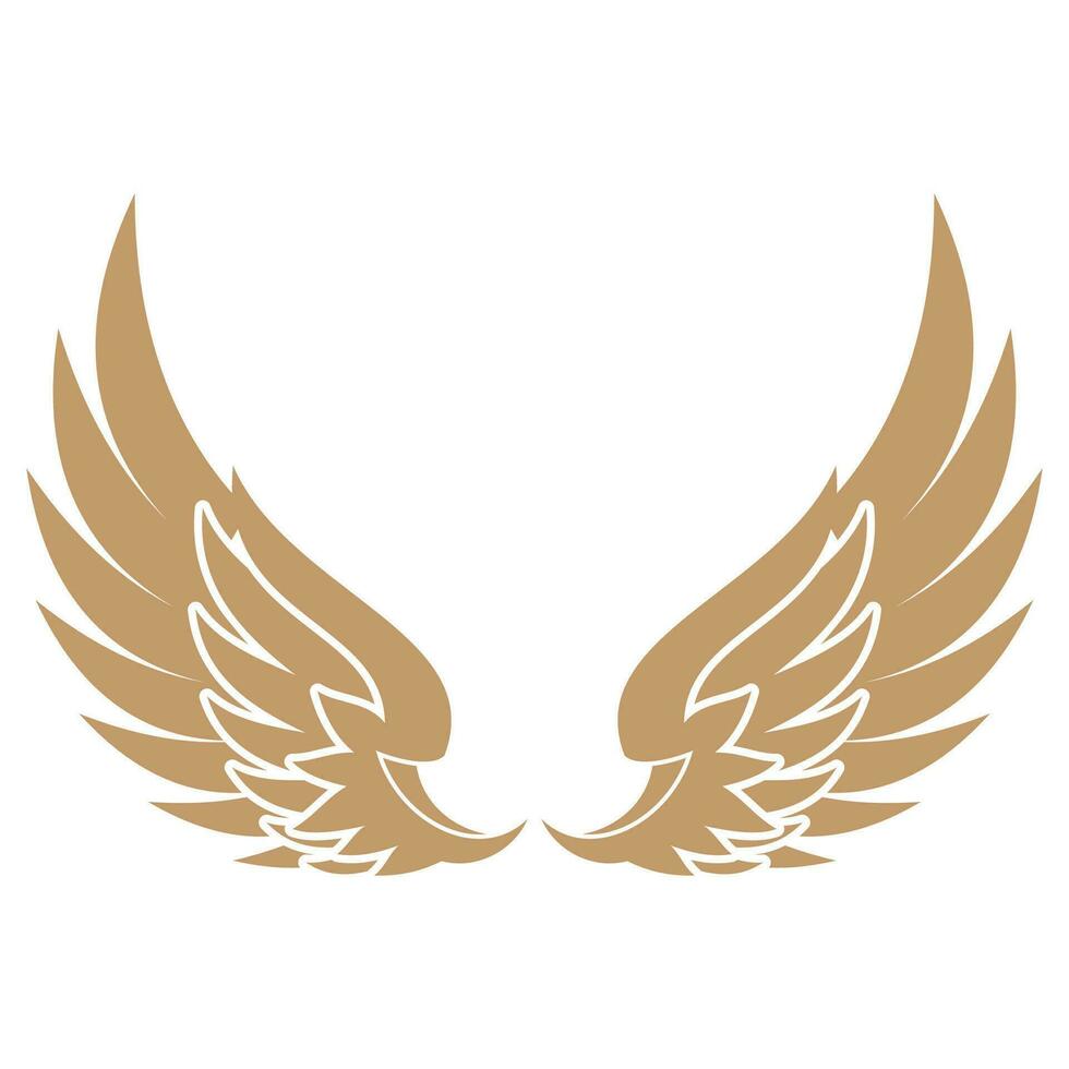 Bird wings illustration logo. vector