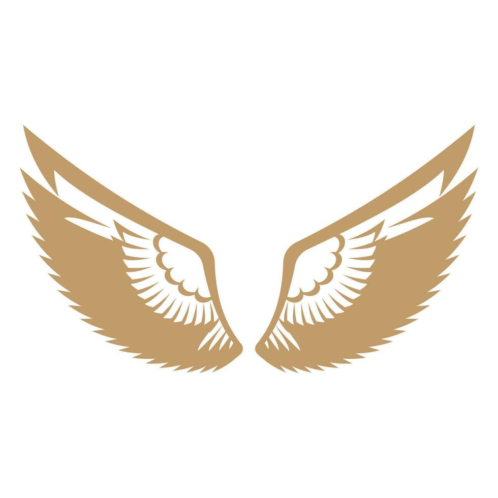 Bird wings illustration logo. vector