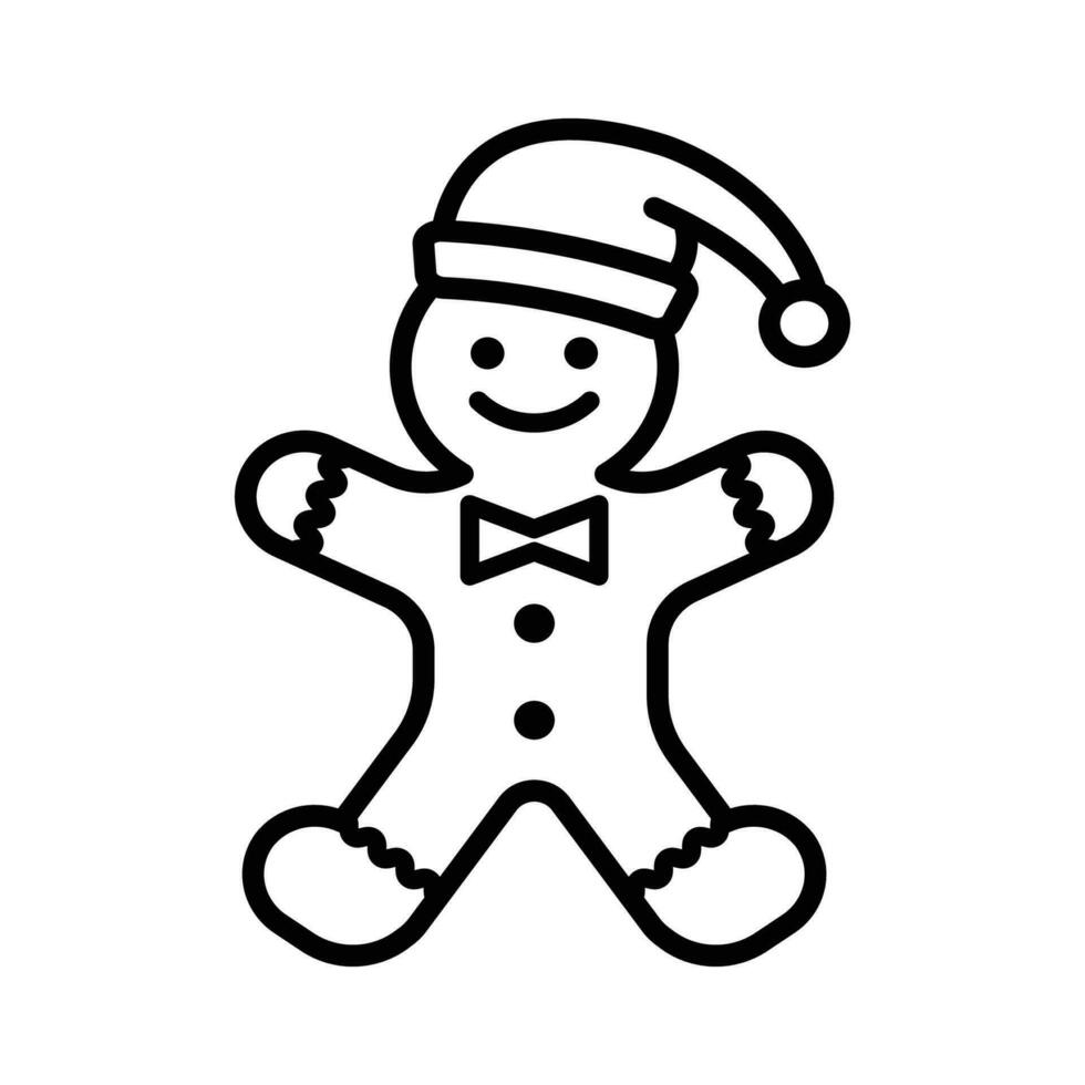 gingerbread icon vector design template in white background