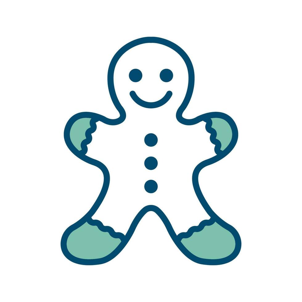gingerbread icon vector design template in white background