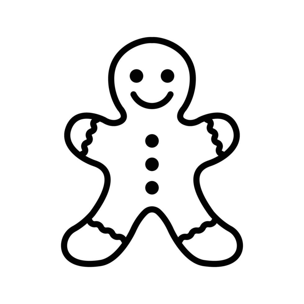 gingerbread icon vector design template in white background