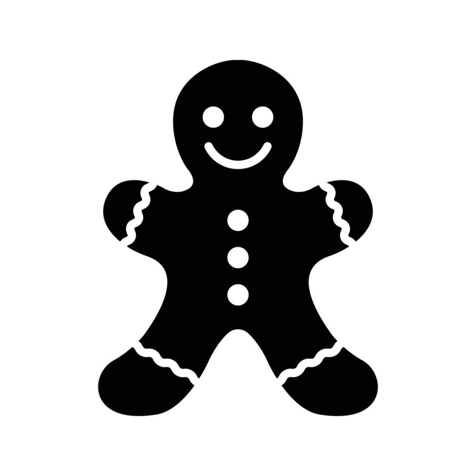 gingerbread icon vector design template in white background