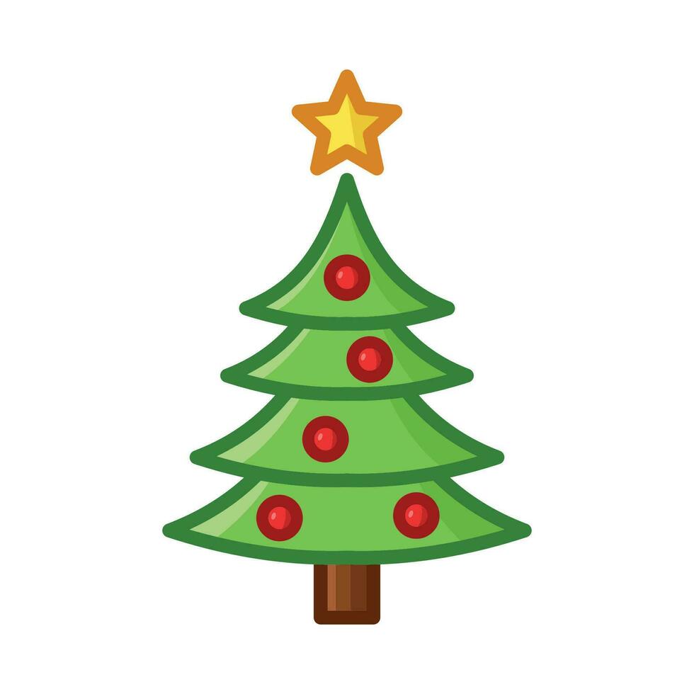 christmas tree icon vector design in white background