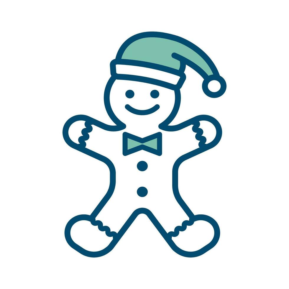 gingerbread icon vector design template in white background