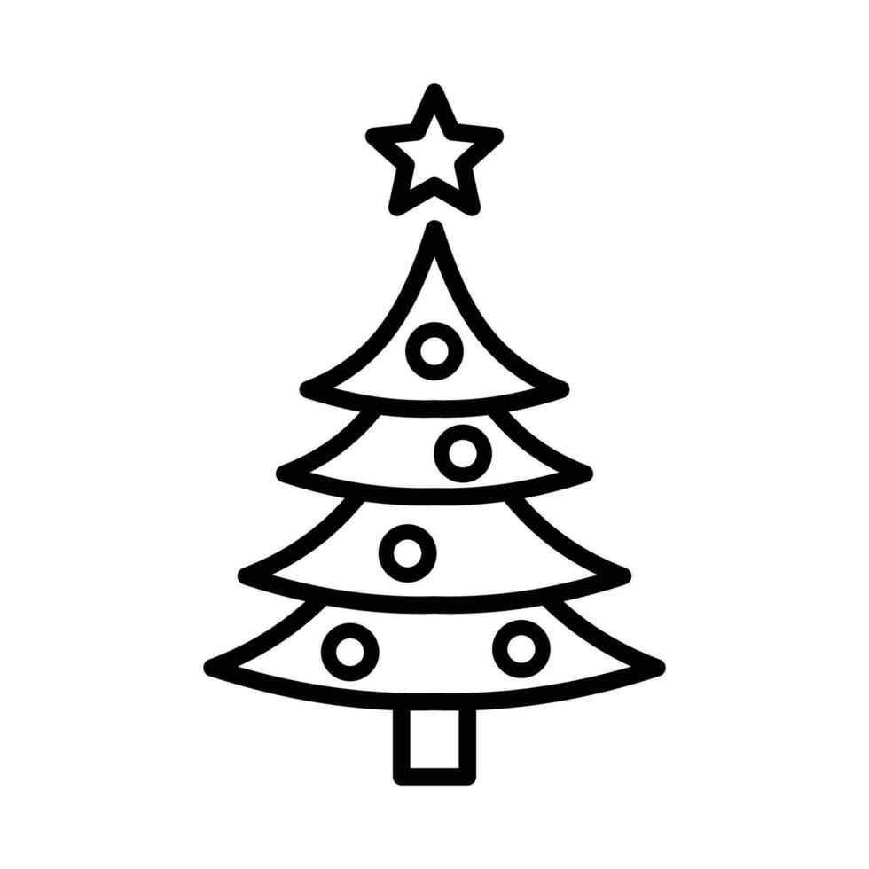 christmas tree icon vector design in white background