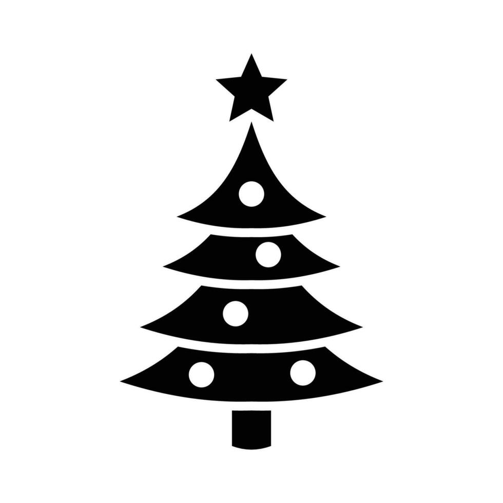 christmas tree icon vector design in white background