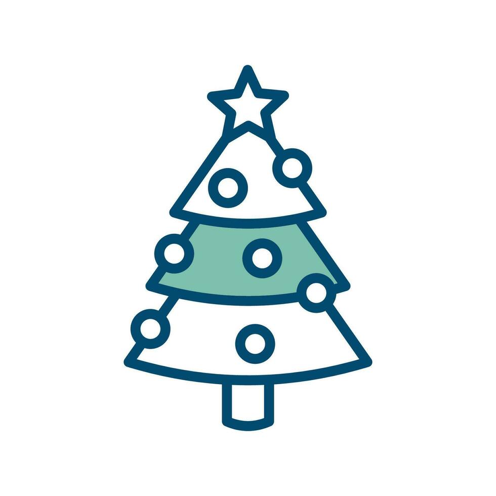 christmas tree icon vector design in white background