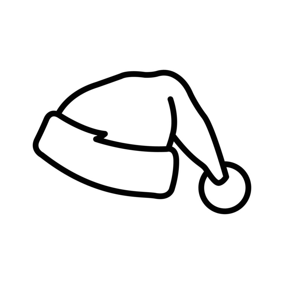 Navidad sombrero - Papa Noel sombrero icono vector diseño modelo en blanco antecedentes