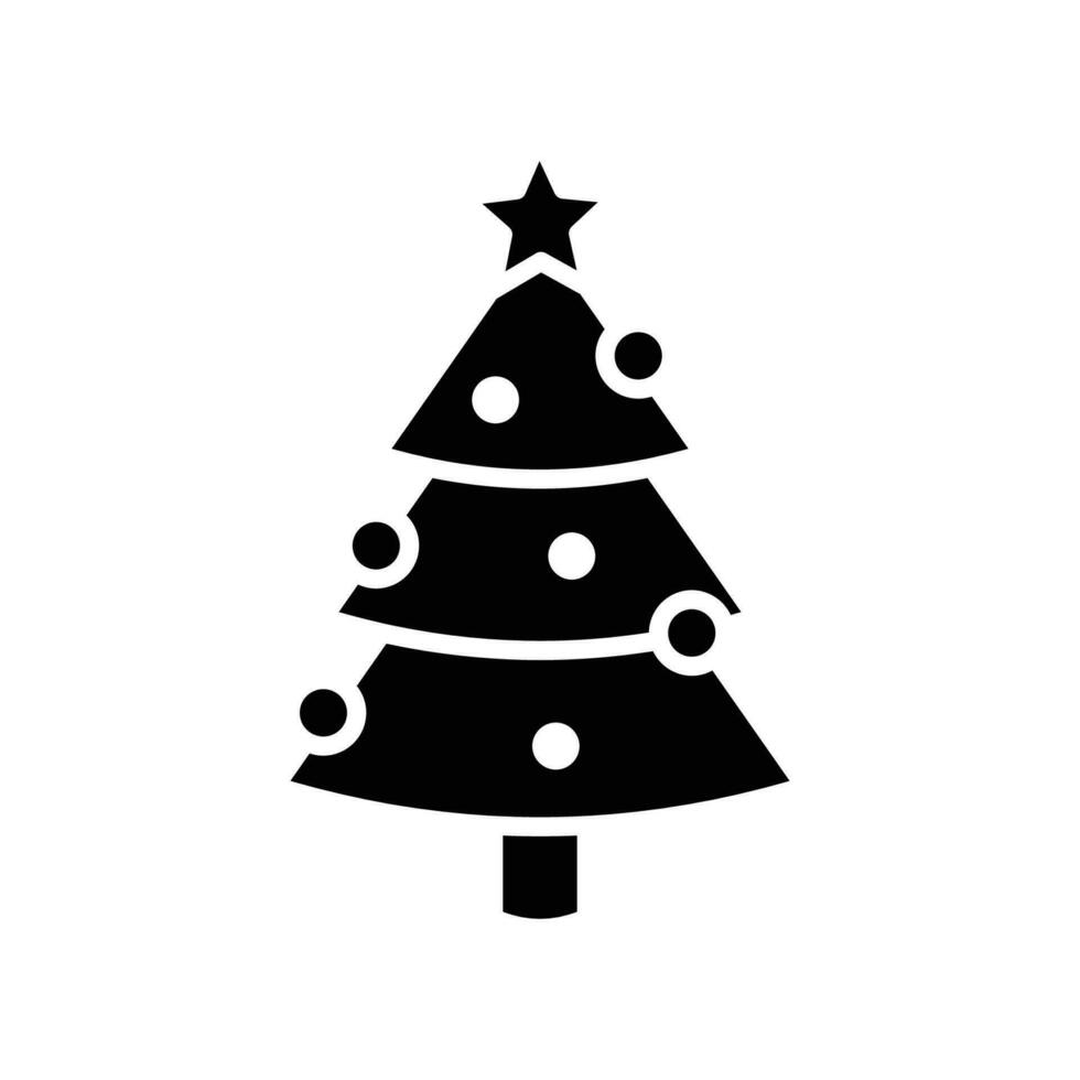 christmas tree icon vector design in white background