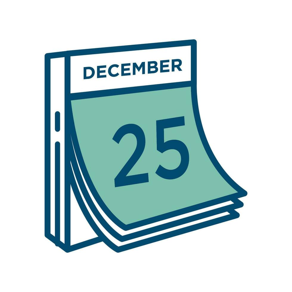 calendar 25 december icon vector design template