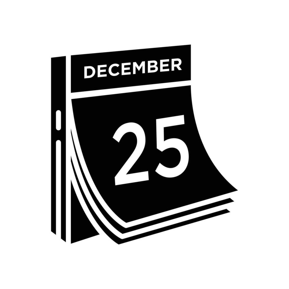 calendar 25 december icon vector design template