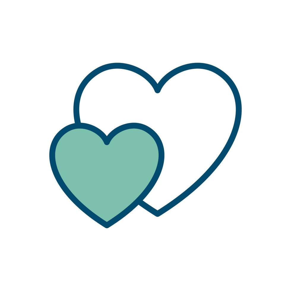 heart - valentine icon vector design template in white background