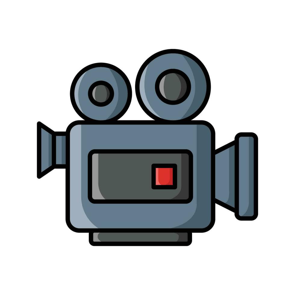 video camera icon vector design template in white background