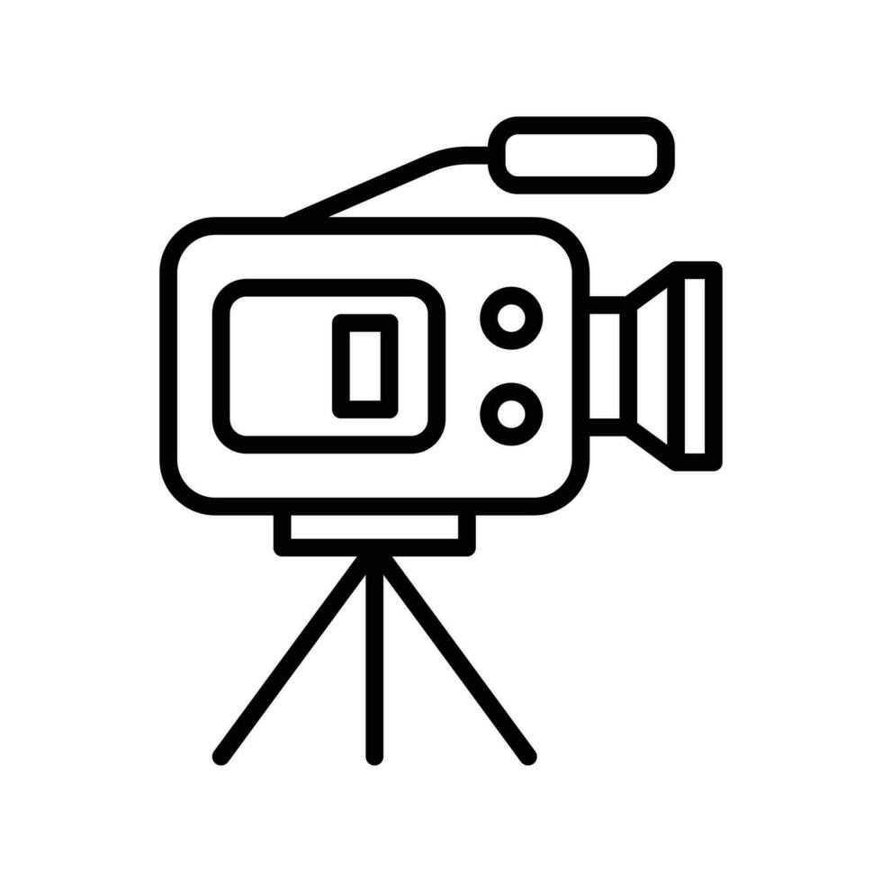 video camera icon vector design template in white background