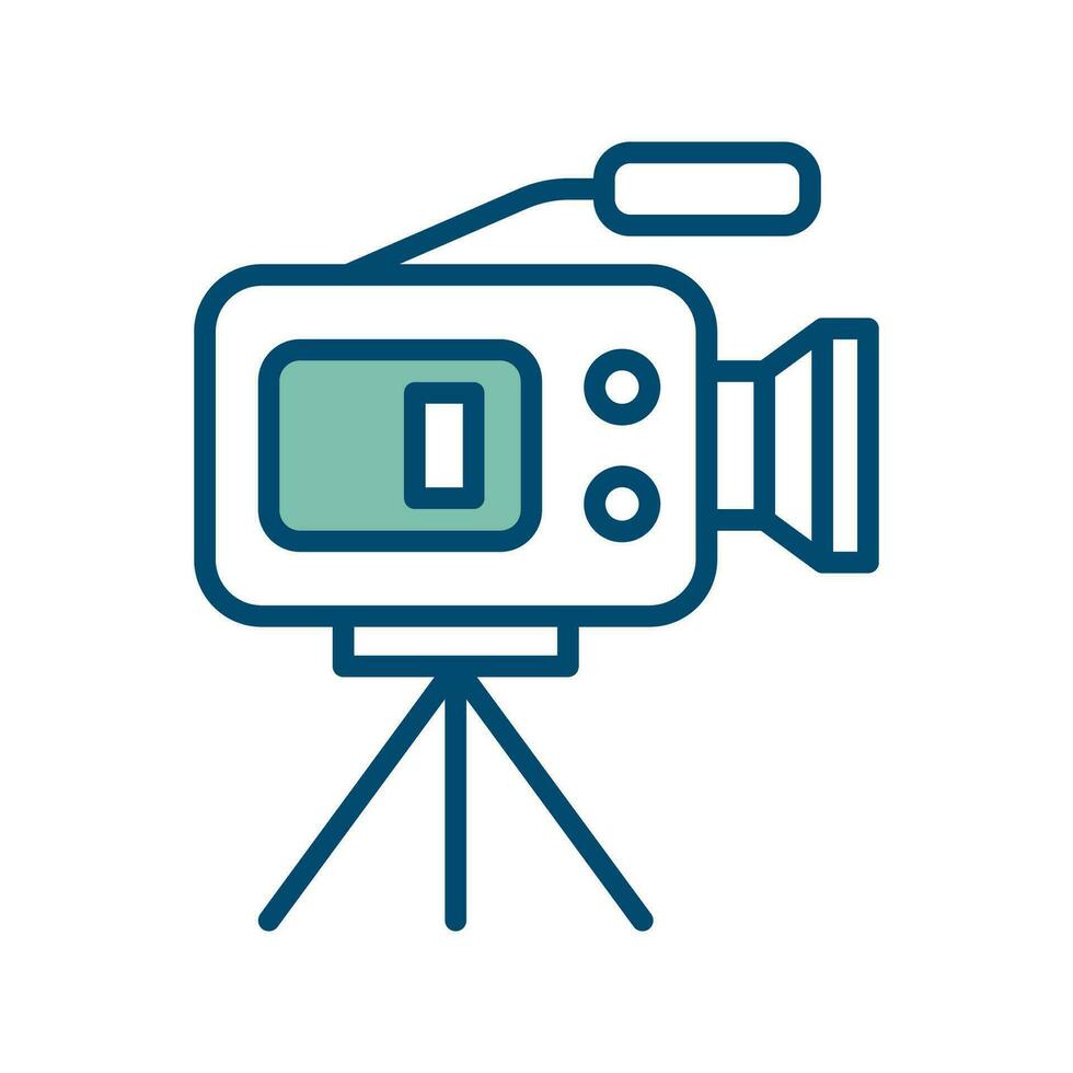 video camera icon vector design template in white background