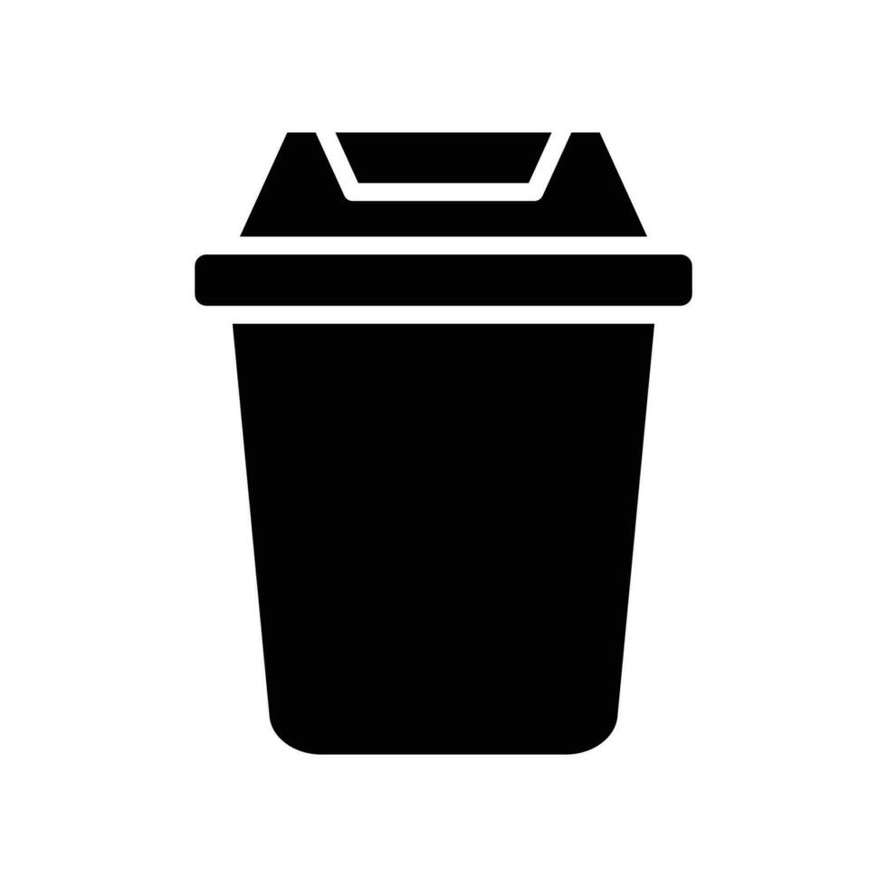 basura lata icono vector diseño modelo en blanco antecedentes