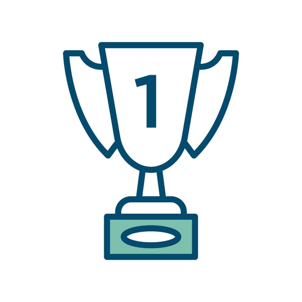 trophy icon vector design template in white background