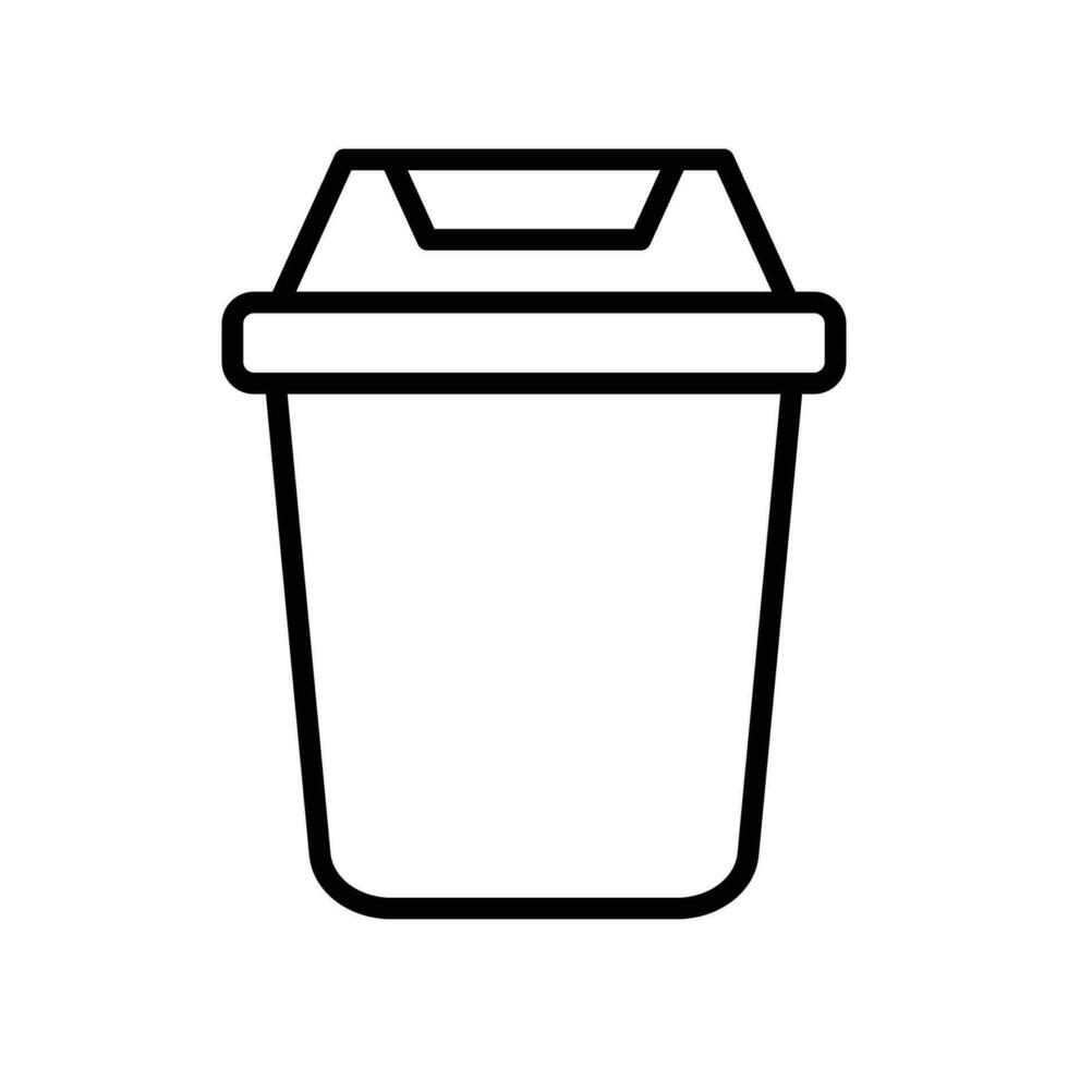 basura lata icono vector diseño modelo en blanco antecedentes