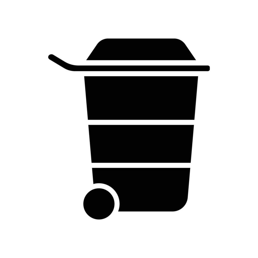 trash can icon vector design template in white background