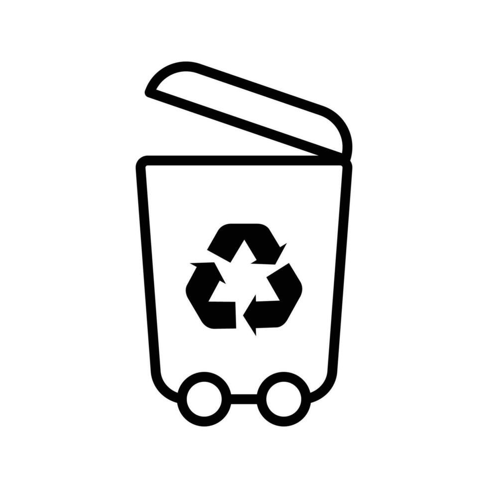 basura lata icono vector diseño modelo en blanco antecedentes