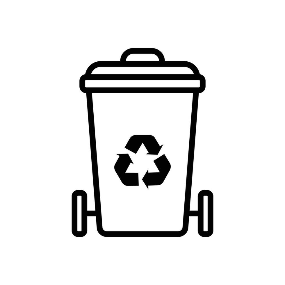 trash can icon vector design template in white background