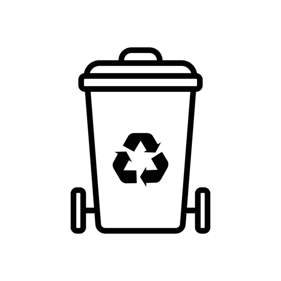 basura lata icono vector diseño modelo en blanco antecedentes