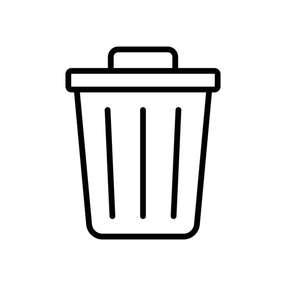 trash can icon vector design template in white background