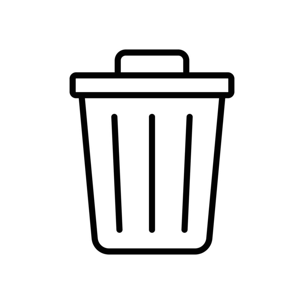 basura lata icono vector diseño modelo en blanco antecedentes