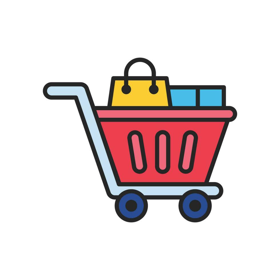 shopping chart icon vector design template in white background