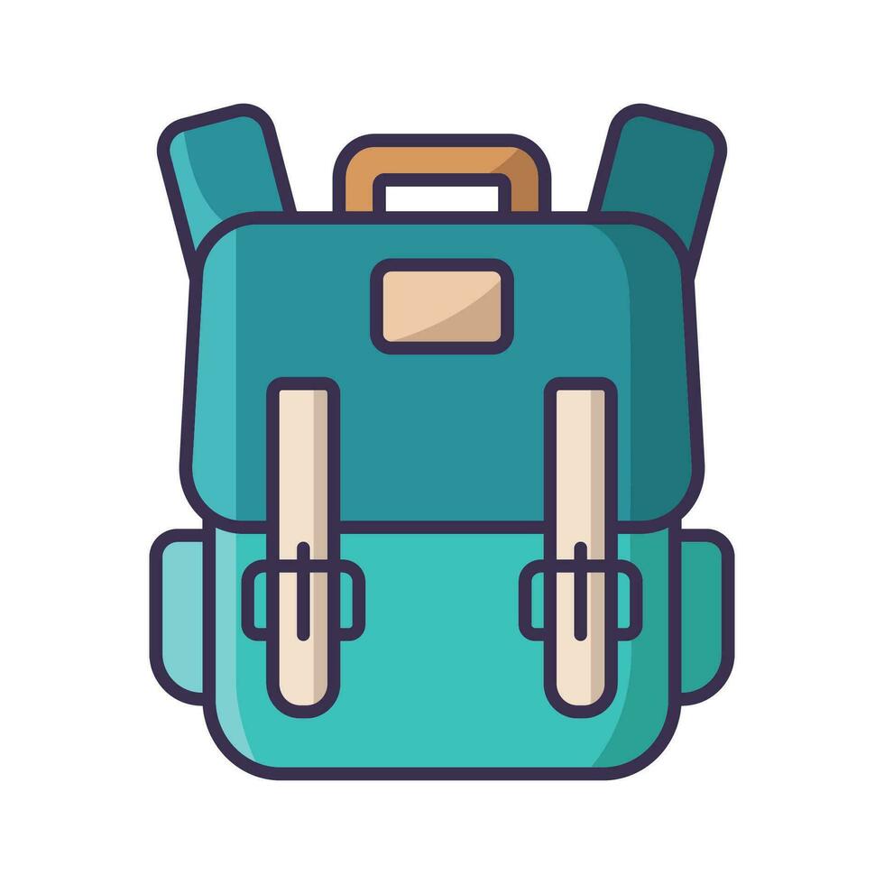 school bag icon vector design template in white background