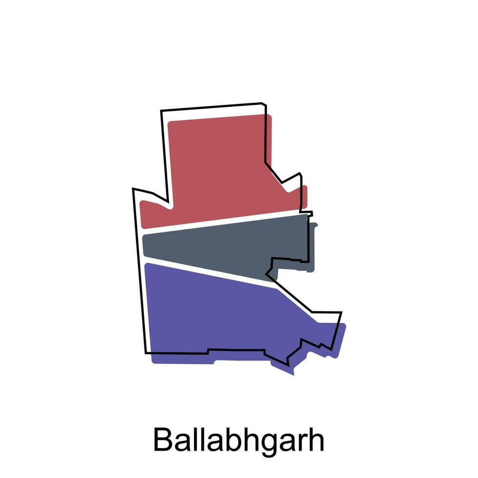 balabhgarh mapa ilustración diseño, vector modelo con contorno gráfico bosquejo estilo aislado en blanco antecedentes