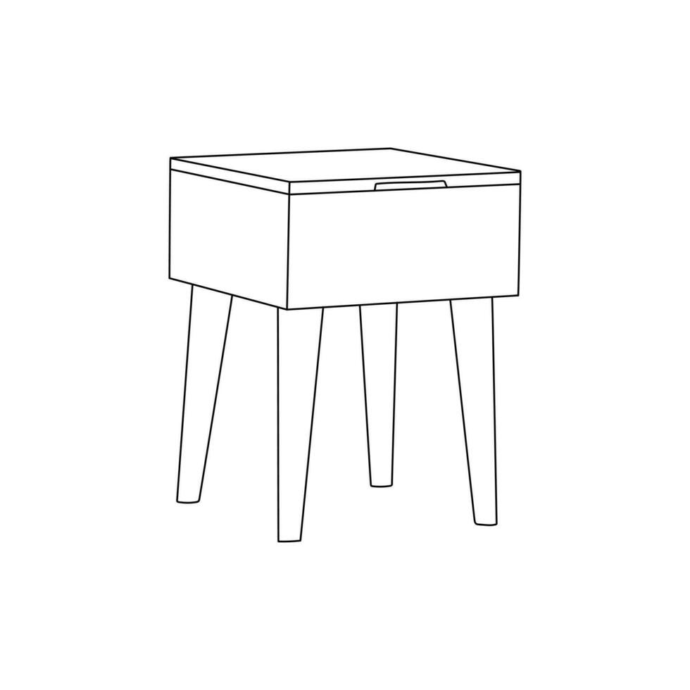 Coffee Table furniture minimalist logo, vector icon illustration design template