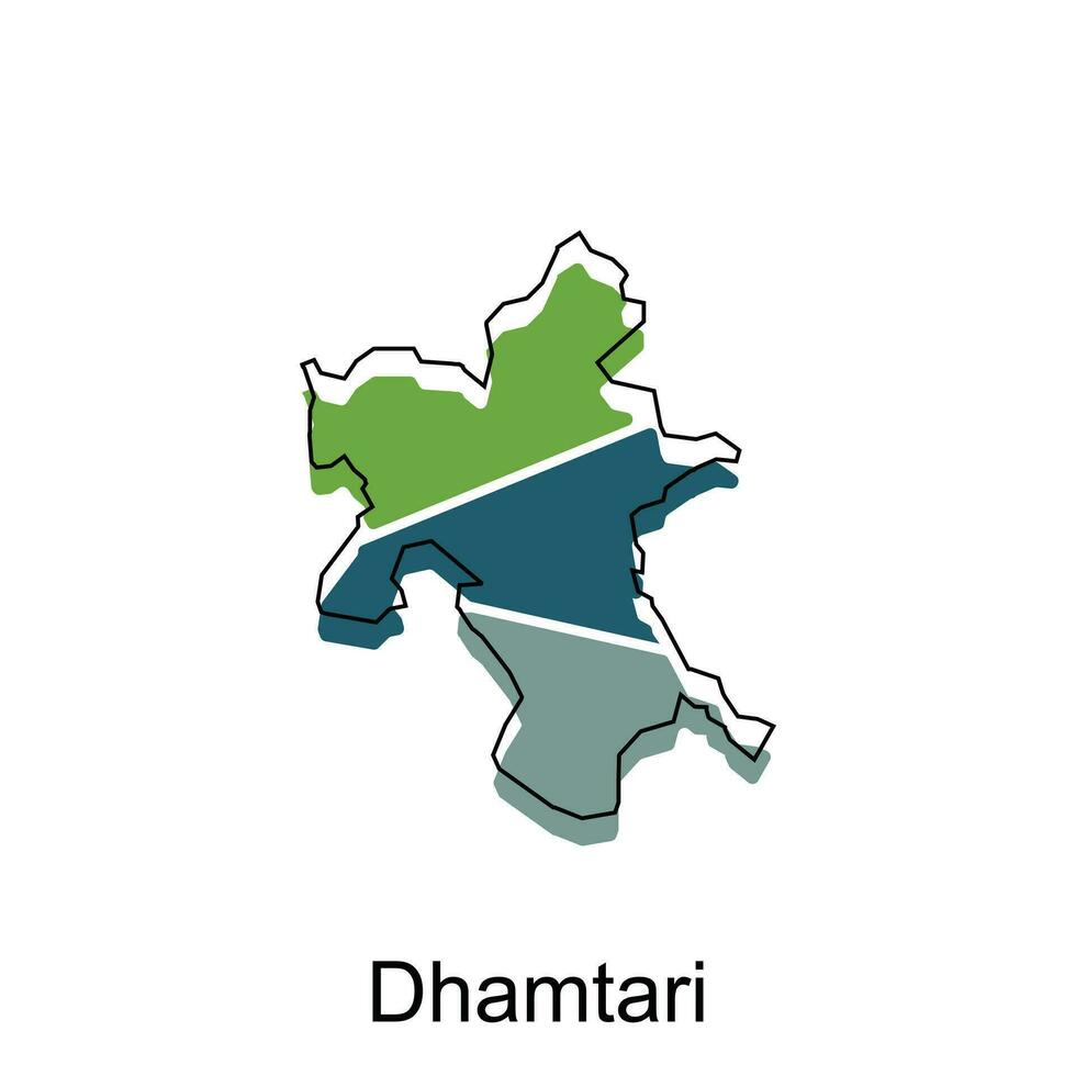 Dhamtari City of India map vector illustration, vector template with outline graphic sketch design